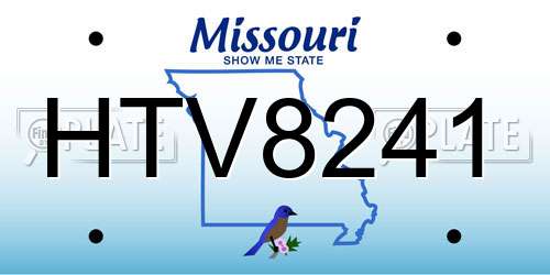 HTV8241 Missouri License Plate