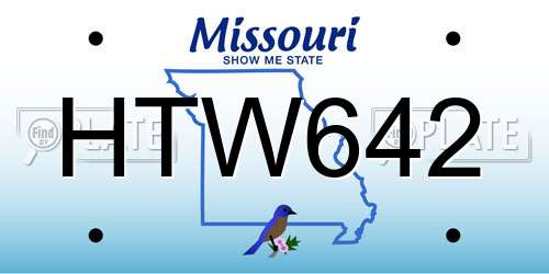 HTW642 Missouri License Plate