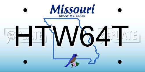 HTW64T Missouri License Plate
