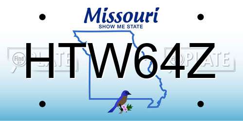 HTW64Z Missouri License Plate