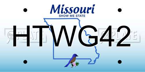HTWG42 Missouri License Plate