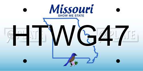HTWG47 Missouri License Plate