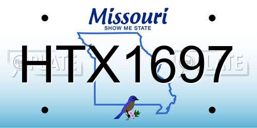 HTX1697 Missouri License Plate