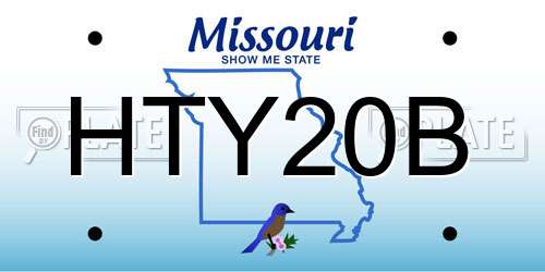 HTY20B Missouri License Plate