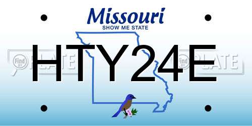 HTY24E Missouri License Plate