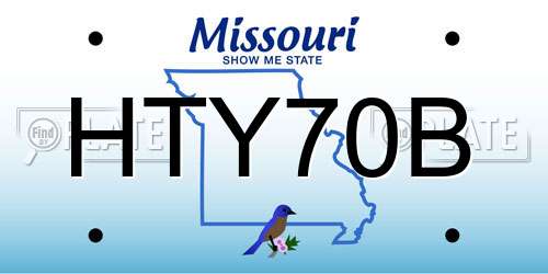 HTY70B Missouri License Plate