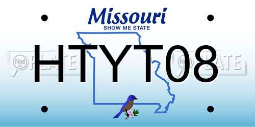 HTYT08 Missouri License Plate