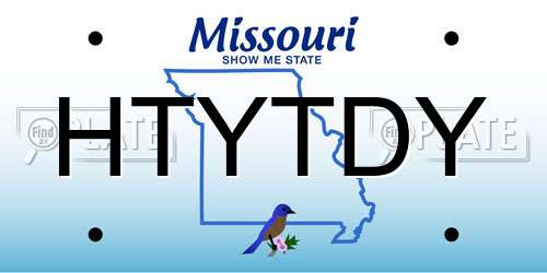 HTYTDY Missouri License Plate