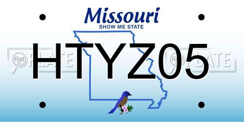 HTYZ05 Missouri License Plate