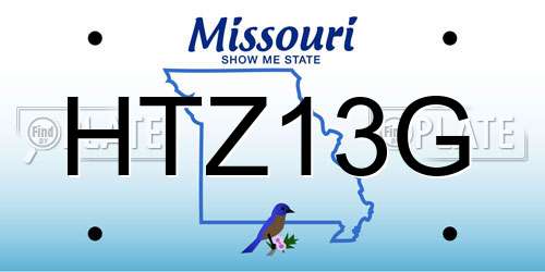 HTZ13G Missouri License Plate