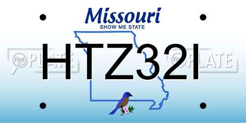 HTZ32I Missouri License Plate