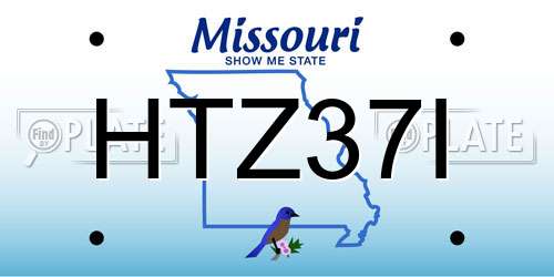 HTZ37I Missouri License Plate