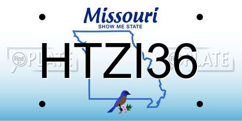 HTZI36 Missouri License Plate