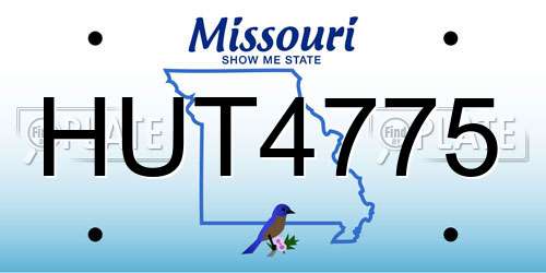HUT4775 Missouri License Plate