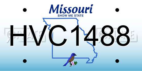 HVC1488 Missouri License Plate