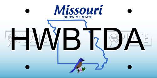 HWBTDA Missouri License Plate