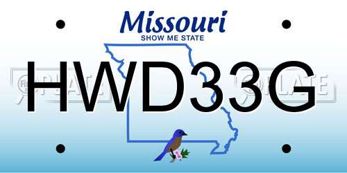 HWD33G Missouri License Plate