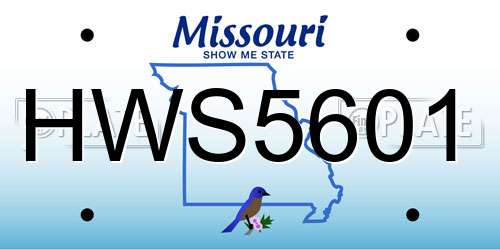 HWS5601 Missouri License Plate