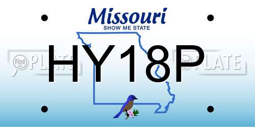 HY18P Missouri License Plate