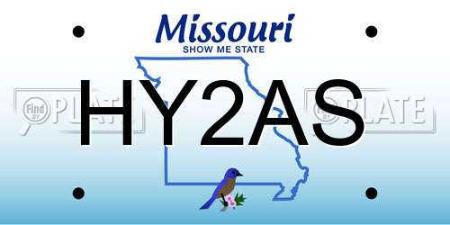HY2AS Missouri License Plate