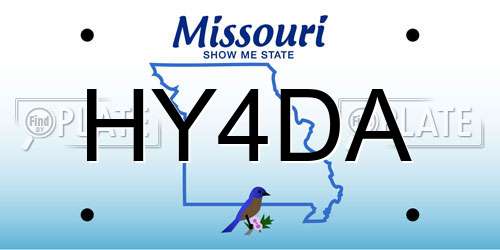 HY4DA Missouri License Plate