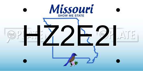 HZ2E2I Missouri License Plate