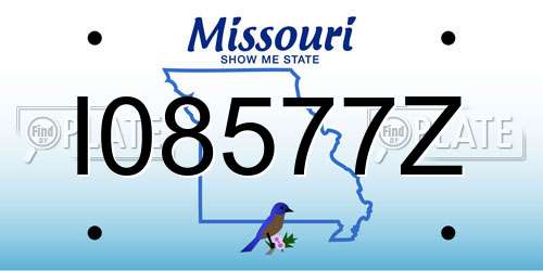 I08577Z Missouri License Plate