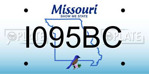 I095BC Missouri License Plate