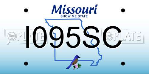 I095SC Missouri License Plate