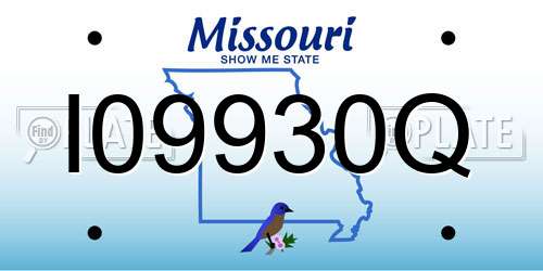 I09930Q Missouri License Plate