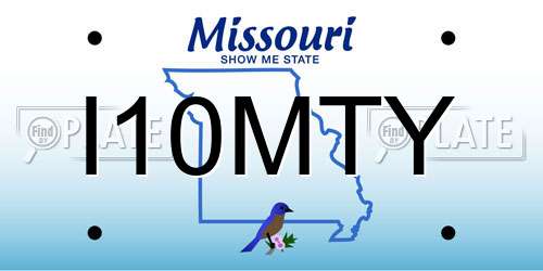 I10MTY Missouri License Plate