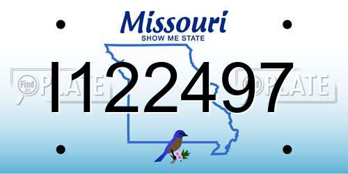 I122497 Missouri License Plate