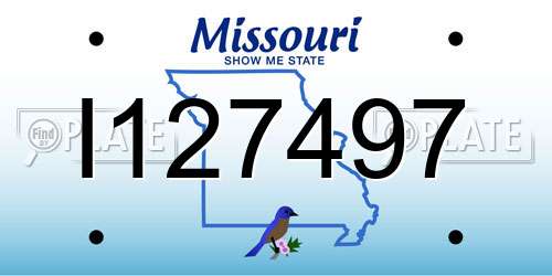 I127497 Missouri License Plate