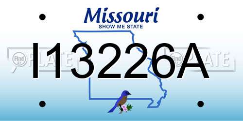 I13226A Missouri License Plate