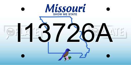 I13726A Missouri License Plate