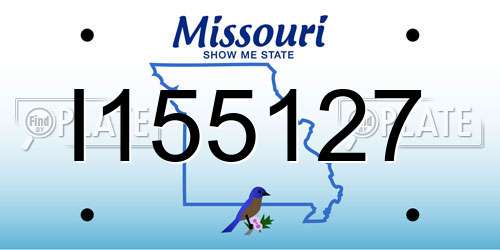 I155127 Missouri License Plate