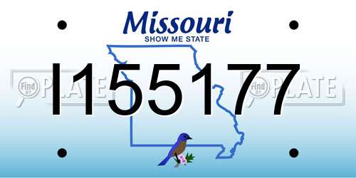 I155177 Missouri License Plate