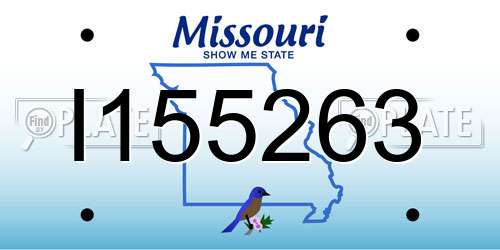 I155263 Missouri License Plate
