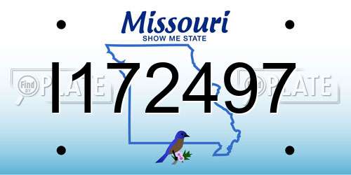 I172497 Missouri License Plate