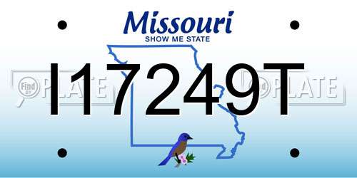 I17249T Missouri License Plate
