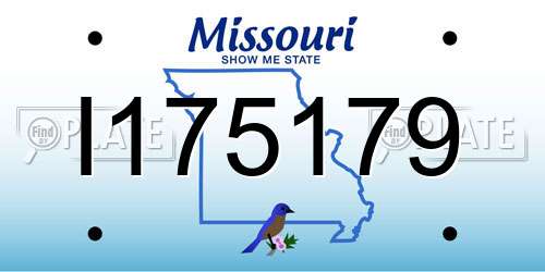 I175179 Missouri License Plate
