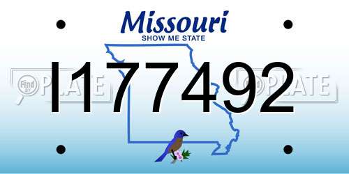 I177492 Missouri License Plate