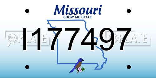 I177497 Missouri License Plate
