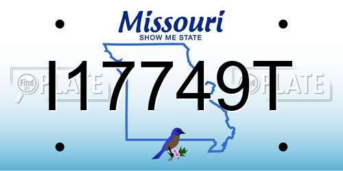 I17749T Missouri License Plate