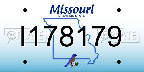 I178179 Missouri License Plate