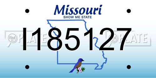 I185127 Missouri License Plate