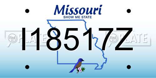 I18517Z Missouri License Plate