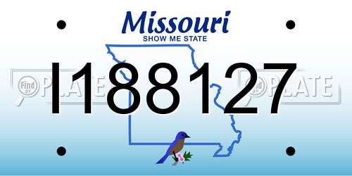 I188127 Missouri License Plate