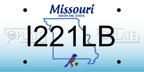 I221LB Missouri License Plate