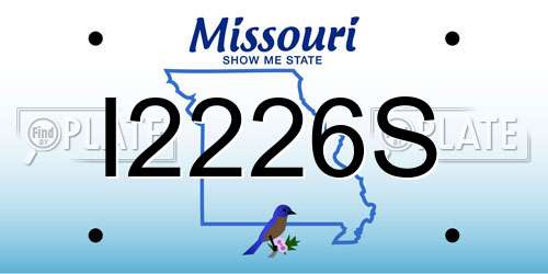 I2226S Missouri License Plate